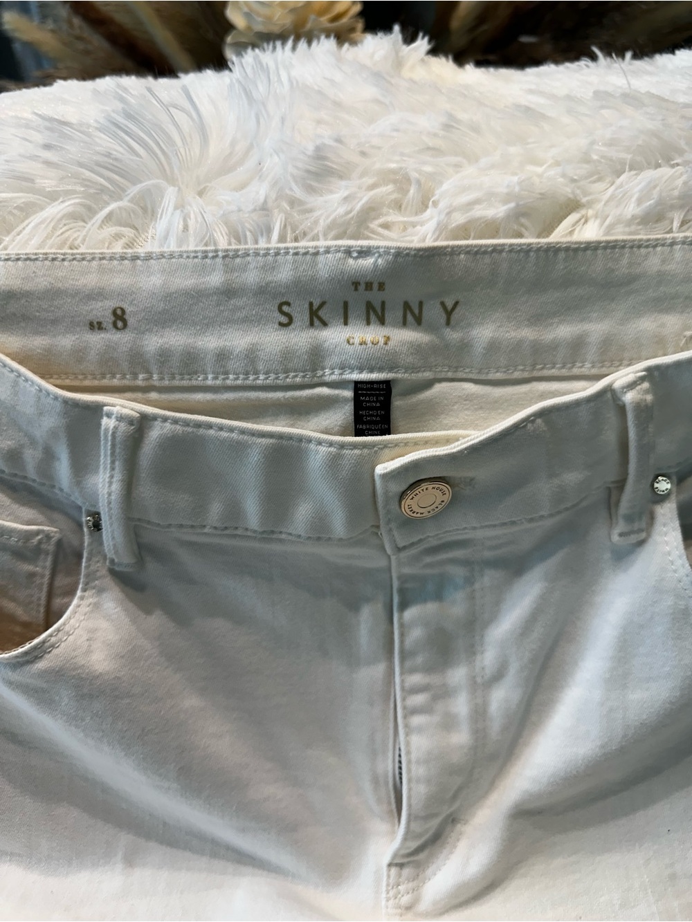 White House Black Market The Skinny Crop Jeans in White